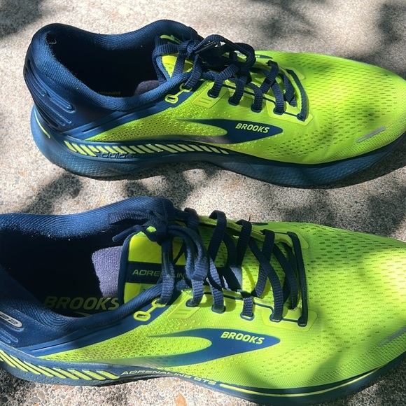 Brooks Adrenaline GTS Men’s Shoes Bright Yellow and Navy Size 10.5 - Picture 5 of 9